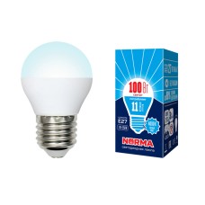 Лампа светодиодная (UL-00003834) Volpe E27 11W 4000K матовая LED-G45-11W/NW/E27/FR/NR