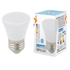 Лампа светодиодная Volpe Decor color LED-D45-1W/6000K/E27/FR/С BELL UL-00005804