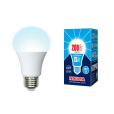 Лампа светодиодная (UL-00004470) Volpe E27 25W 4000K матовая LED-A70-25W/4000K/E27/FR/NR