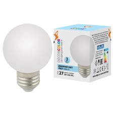 Лампа светодиодная Volpe Decor color LED-G60-3W/6000K/E27/FR/С UL-00006956