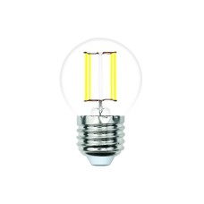Лампа светодиодная филаментная Volpe E27 4W 4000K шар прозрачный LED-G45-4W/4000K/E27/CL/SLF UL-00008305