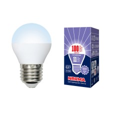 Лампа светодиодная (UL-00003833) Volpe E27 11W 6500K матовая LED-G45-11W/DW/E27/FR/NR
