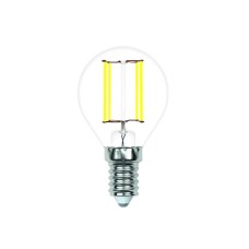 Лампа светодиодная филаментная Volpe E14 4W 4000K прозрачная LED-G45-4W/4000K/E14/CL/SLF UL-00008313