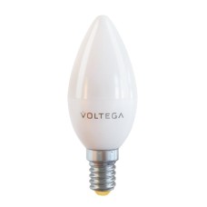 Лампа светодиодная Voltega E14 7W 2800К свеча матовая VG2-C37E14warm7W 7048