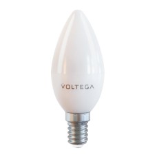 Лампа светодиодная Voltega E14 7W 4000К свеча матовая VG2-C37E14cold7W 7049