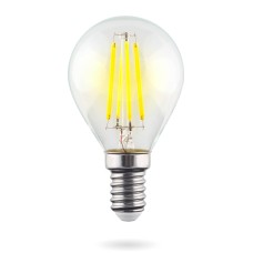 Лампа светодиодная Voltega E14 6W 4000К шар прозрачный VG10-G1E14cold6W-F 7022