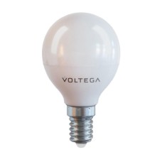 Лампа светодиодная Voltega E14 7W 4000К шар матовый VG2-G45E14cold7W 7055