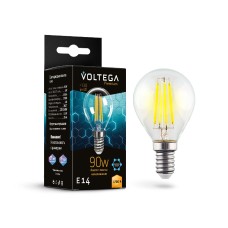 Лампа светодиодная филаментная Voltega E14 6W 2700K груша прозрачная 7221