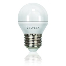 Лампа светодиодная диммируемая Voltega E27 6W 4000К шар матовый VG2-G2E27cold6W-D 5496