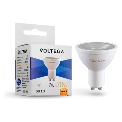 Лампа светодиодная Voltega Sofit GU10 Lens GU10 7Вт 2800K 7060