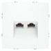 Розетка двойная Ethernet RJ-45 без рамки Voltum S70 VLS060202