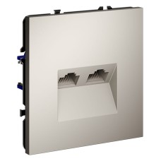 Розетка двойная Ethernet RJ-45 без рамки Voltum S70 VLS060203