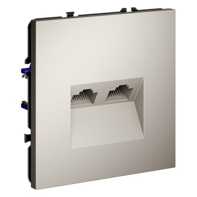 Розетка двойная Ethernet RJ-45 без рамки Voltum S70 VLS060203