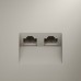 Розетка двойная Ethernet RJ-45 без рамки Voltum S70 VLS060203