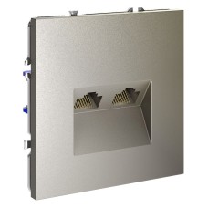 Розетка двойная Ethernet RJ-45 без рамки Voltum S70 VLS060204