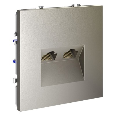 Розетка двойная Ethernet RJ-45 без рамки Voltum S70 VLS060204