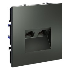 Розетка двойная Ethernet RJ-45 без рамки Voltum S70 VLS060206
