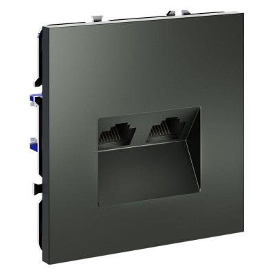 Розетка двойная Ethernet RJ-45 без рамки Voltum S70 VLS060206