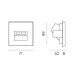 Розетка двойная Ethernet RJ-45 без рамки Voltum S70 VLS060207