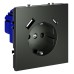 Розетка с заземлением и со шторкой и 2хUSB type A и C, без рамки Voltum S70 VLS040506