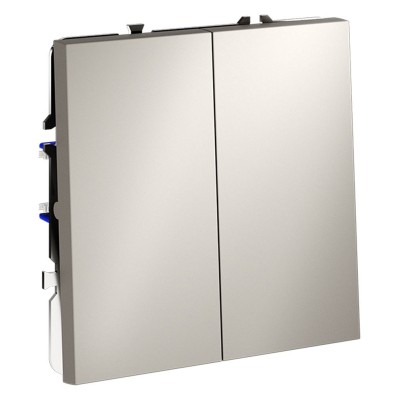 Выключатель двухклавишный без рамки Voltum S70 VLS020603