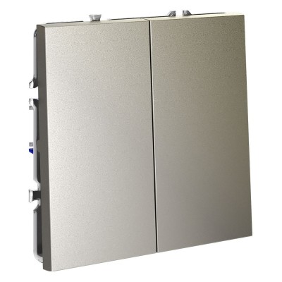 Выключатель двухклавишный без рамки Voltum S70 VLS020604
