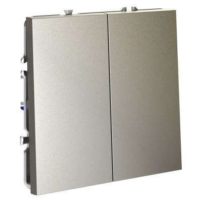 Выключатель проходной двухклавишный без рамки Voltum S70 VLS020304