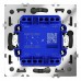 Выключатель проходной двухклавишный с подсветкой без рамки Voltum S70 VLS020406