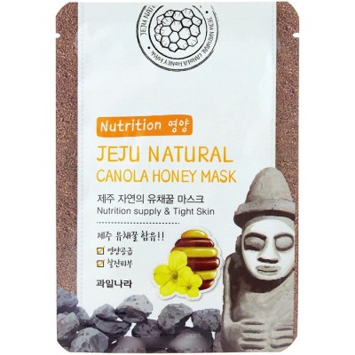 Маска на тканевой основе для лица питательная Jeju Nature's Canola Honey Mask 20 мл