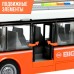 Троллейбус инерционный «Город», 1:16, свет и звук, открываются двери, цвет оранжевый