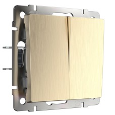 Выключатель двухклавишный Werkel шампань рифленый W1120010 4690389160158