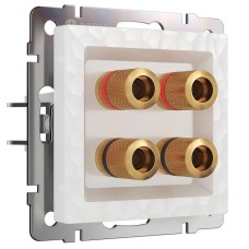 Акустическая розетка Werkel Hammer х4 белый W1285001 4690389163104