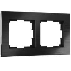 Рамка Werkel Aluminium на 2 поста черный алюминий W0021708 4690389158056
