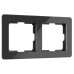 Рамка на 2 поста Werkel Acrylic черный 4690389184857 W0022708