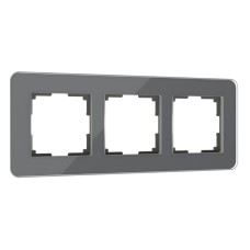 Рамка из стекла на 3 поста Werkel Elite графит 4690389180774 W0032440