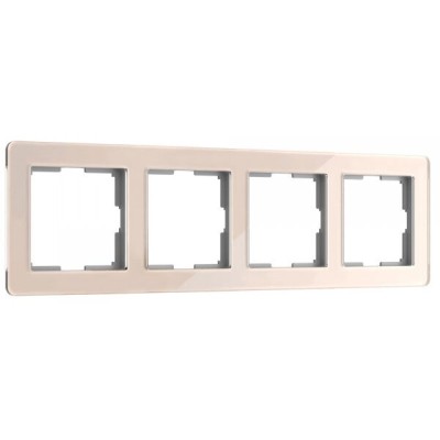 Рамка на 4 поста Werkel Acrylic айвори 4690389190551 W0042743 a062134