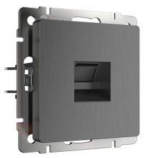 Розетка Ethernet RJ-45 Werkel графит рифленый W1181004 4690389158674