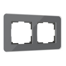 Рамка из стекла на 2 поста Werkel Elite графит 4690389180705 W0022440