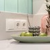 Выключатель двухклавишный проходной Werkel белый W1122001 4690389155215