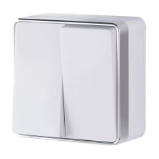 Выключатель двухклавишный Werkel Gallant белый W5020001 4690389164118