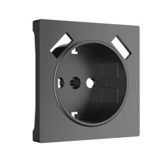 Накладка для розетки USB Werkel графит рифленый W1179504 4690389158667