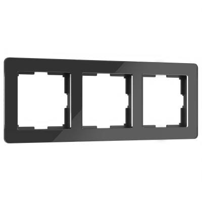 Рамка на 3 поста Werkel Acrylic черный 4690389184888 W0032708