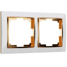 Рамка Werkel Snabb на 2 поста белый/золото W0021933 4690389160790