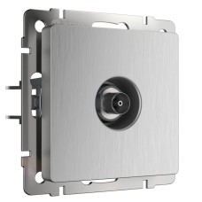 ТВ-розетка оконечная Werkel cеребряный рифленый W1183009 4690389159909