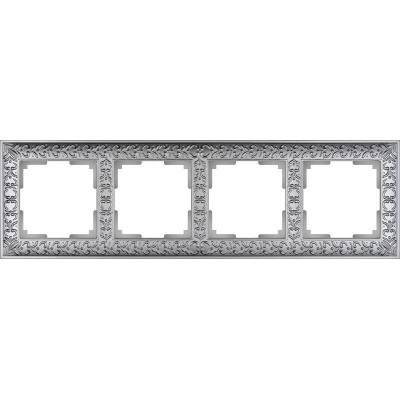 Рамка Werkel Antik на 4 поста матовый хром WL07-Frame-04 4690389145698