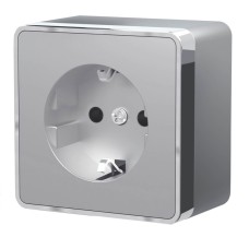 Розетка с заземлением Werkel Gallant серебряный W5071006 4690389167157