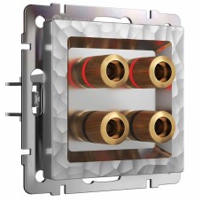 Акустическая розетка Werkel Hammer х4 серебряный W1285006 4690389163111