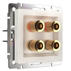 Акустическая розетка Werkel х4 перламутровый рифленый WL13-AUDIOx4 4690389124273