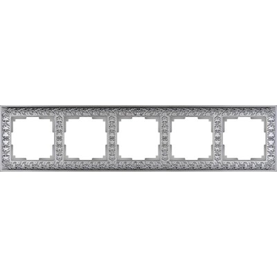 Рамка Werkel Antik на 5 постов матовый хром WL07-Frame-05 4690389145704