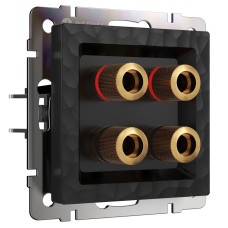 Акустическая розетка Werkel Hammer х4 черный W1285008 4690389163128